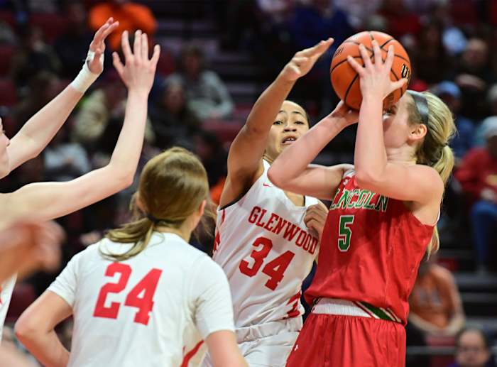 Lincoln Chatham Glenwood Illinois 3A girls basketball championship March 2 2024 Tim Vizer 26351